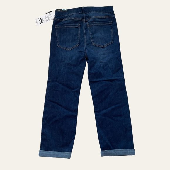 Chloe Pull-ON Jeans Liverpool Los Angeles The Crop Size 6 Denim Blue NWT #218 - Picture 2 of 7